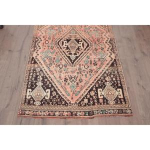 3.4x5.6 ft Accent Turkish Vintage Rug, <b>Brown</b> Ombr <b>Wool</b> Rug - Product Image 2