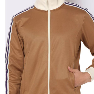 Personalizada de alta calidad de calidad superior de las mujeres mancha chaqueta de talla grande de bloque de color con cremallera chaqueta de satén - Product Image 5
