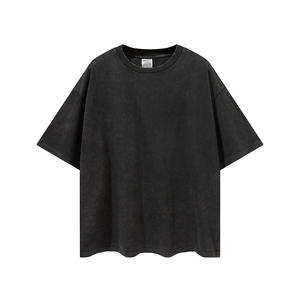 Camiseta lavada de gran tamaño de alta calidad para hombre, camiseta de lavado ácido en blanco desteñida por el sol, fabricante de camisetas personalizadas para hombre - Product Image 2