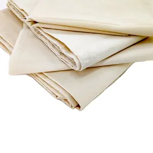 Tissu en coton non blanchi en gros de haute qualité le plus vendu 2023 nouveau ODM uni respectueux de l'environnement 100% - Product Image 1