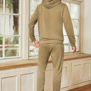 Chándal atlético de algodón con logotipo personalizado de alta calidad para hombre, chándal transpirable para correr, Sudadera Plus XXL con capucha, venta al por mayor para correr - Product Image 4