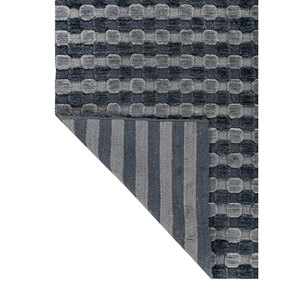 Alfombra de Lana Tejida a Mano con Diseño Geométrico Clásico Azul Contorno HWL-474, Rectangular, para Sala de Estar, Decoración del Hogar y Uso en Pasillos - Product Image 5