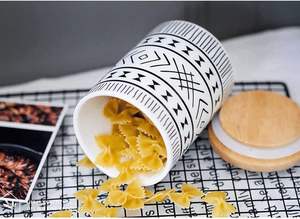 Pot en céramique pour le rangement de la cuisine et l'organisation des aliments, pot en céramique élégant pour la maison et la table à manger, design personnalisé et prix bas - Product Image 2