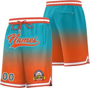 Pantalones cortos de baloncesto de tela de secado rápido transpirable de malla de poliéster con logotipo personalizado de alta calidad, pantalones cortos que absorben la humedad, pantalones cortos informales - Product Image 1