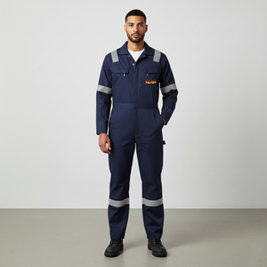 Overol de Seguridad Reflectante de Alta Visibilidad para Hombre, ANSI Clase 2, Color Sólido, con LED Intermitente, Impermeable, OEM, Alta Cantidad - Product Image 1