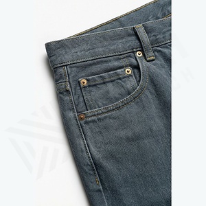 Pantalones Vaqueros de Estilo Urbano, Elásticos, Lisos, Teñidos, Precio al por Mayor, MOQ Bajo, los Mejores Pantalones Vaqueros para Hombre, Diseños Nuevos y Elegantes, Color Personalizado - Product Image 5