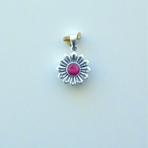 จี้เงินสเตอริ925ทึบพร้อมพลอยทับทิมเครื่องประดับอัญมณีทรงกลมตัด - Product Image 2