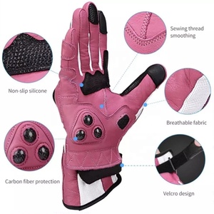 ถุงมือหนัง100% แบบเต็มนิ้วสำหรับแข่งรถถุงมือขี่มอเตอร์ไซด์แข็งสำหรับฤดูหนาวอุปกรณ์ป้องกันขณะเดินทางกลางแจ้ง - Product Image 5