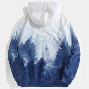 Sudadera con Capucha Personalizada con Logotipo, 100% Algodón, para Hombre, Sin Cordón, Talla Grande, Diseño de Punto, Patrón Sólido, Temporada de Otoño, Cuello con Capucha - Product Image 2