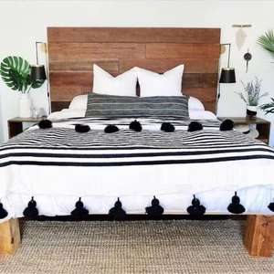 Manta Marroquí Hecha a Mano, Auténtica, Artesanal, Diseño Tribal, Suave, Tejida, Decoración para el Hogar, Regalo - Product Image 1