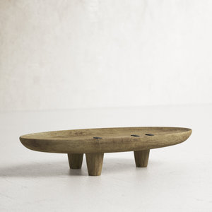 Bol à pâte en bois de Paulownia d'inspiration vintage Artisan sculpté pour décor de ferme et arrangements de service élégants à la mangue - Product Image 3