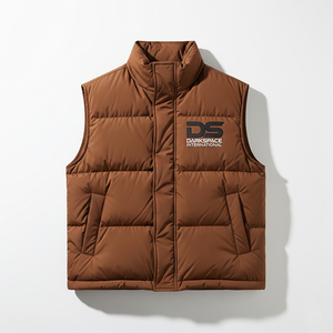 Gilet matelassé en toile décontracté pour homme, sans manches, col rond, fermeture éclair, respirant, vêtement d'extérieur d'hiver à bas prix - Product Image 6