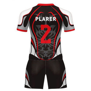 Tenues de rugby grande taille, respirantes, confortables, manches courtes, vêtements de football, qualité durable, design personnalisé, 100% - Product Image 3