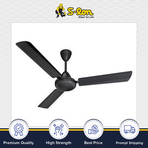 พัดลมเพดานอินเดียพัดลมติดผนังแบบควบคุมการไหลเวียนของอากาศสีดำ - Product Image 2