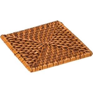 Sous-verres en rotin de style indien artisanal avec support ensemble de sous-verres à thé accessoires de cuisine sous-verres en osier Jute avec support - Product Image 5