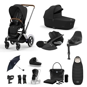 Système de poussette de voyage 3-en-1 Priam V4 de qualité industrielle supérieure, avec siège auto Cloud T I-Size, sac de transport et nacelle Lux – En stock - Product Image 1