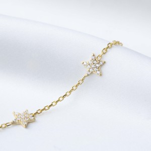 7mm Star Design Shiny Zircon Stone <b>Charm</b> Woman Bracelet Turkish Handcrafted Wholesale 925 Sterling Silver Jewelry - Product Image 2