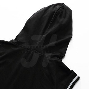Sudadera con capucha sin mangas de algodón 100% para hombre de alta calidad, ropa ligera para exteriores para invierno, patrón sólido - Product Image 6