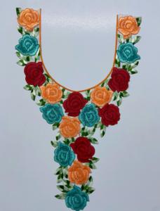 Encaje de cuello de tela de red bordado de moda para trajes étnicos indios vestidos Kurti blusa decoración cosida para trabajo de ropa de Boutique - Product Image 3