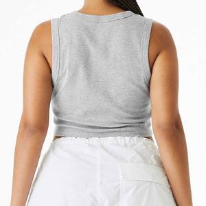 เสื้อกล้ามเบลล่ารุ่นผู้ใหญ่6682เสื้อครอปผู้หญิงสีเทาเฮเทอร์ - Product Image 2