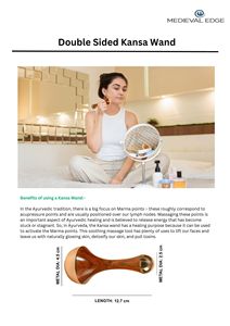 100% baguette Kansa double face originale pour un massage ayurvédique ultime et un outil de beauté pour les soins de la peau Fabrication indienne originale - Product Image 3