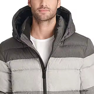 Men's Winter <b>Jacket</b> with Hood <b>Waterproof</b> Canvas Puffer <b>Warm</b> Street Wear and Bubble Style Winter Clothing - Product Image 6