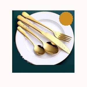 High Western martelé rectangulaire fin résine poignée argent poli élégant ustensiles de cuisine Designer couverts pour hôtel - Product Image 5