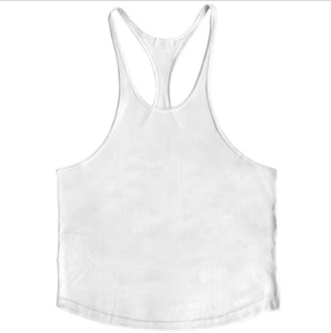 Camiseta sin mangas informal de algodón de secado rápido con logo frontal, chaleco para correr, camiseta sin mangas para gimnasio - Product Image 6