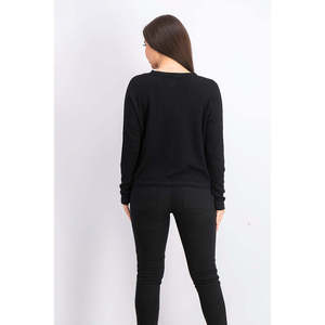 Cardigan Oversize in Maglia Waffle Hippie Rose per Ragazze, Casual, Nero con Stampa, Lungo, con Bottoni, per Autunno Inverno, Taglia Small - Product Image 2