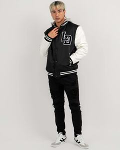 Chaqueta de béisbol bordada con logotipo personalizado al por mayor, ropa deportiva de manga larga con diseño de dibujos animados, chaqueta universitaria para hombre - Product Image 5