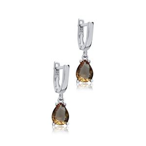 Pendiente Colgante de Piedra sultanita en forma de pera de 7x9mm, Plata de Ley 925, joyería fina al por mayor turca - Product Image 3