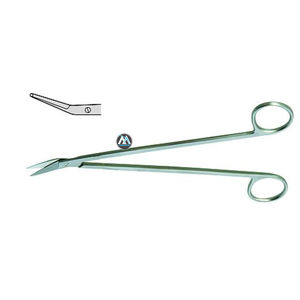 Tijeras nasales, instrumentos quirúrgicos dentales de acero inoxidable de ángulo de 25 grados en 18 cm de longitud de 1/2" - Product Image 1