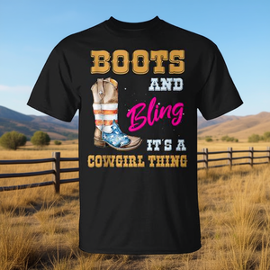 Camiseta de vaquera con bandera de EE. UU. y adornos brillantes para niñas, top sin mangas de vaquera adorable con botas, artículo promocional de vaquera - Product Image 3