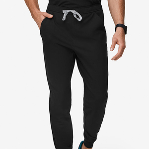 Hospital Men's <b>Scrub</b> <b>Tops</b> Cotton Polyester Spandex Stretchy Seamless Fusing Soft Comfortable Uniform Sets - Product Image 5