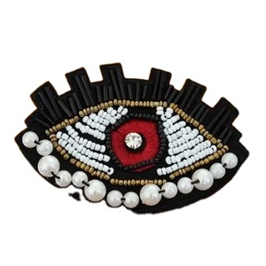 Handmade Beaded Rhinestone Embroidery Eye <b>Clothing</b> <b>Accessories</b> Patch Cloth Stickers DIY Brooch Bag Cap Decoration <b>Accessories</b> - Product Image 4