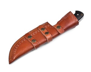 Couteau de chasse Full Tang de vente chaude pour hommes couteaux de suivi damas faits à la main avec gaine de transport horizontale - Product Image 6