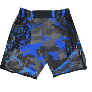 Pantalones cortos de boxeo con estampado de sublimación para hombre, pantalones cortos deportivos MMA hechos en fábrica, cintura elástica, MOQ bajo, ropa de artes marciales - Product Image 1
