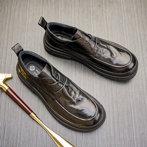 Chaussures Oxford en cuir de vachette pleine fleur avec talon amorti et design antidérapant, chaussures habillées pour hommes, chaussures en cuir - Product Image 5