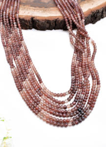 ลูกปัดทรงรอนเดลล์จากพลอยสกาโปลไลต์สีน้ำตาลธรรมชาติ ขนาด 4-5 มม. น้ำหนัก 76 กะรัต สำหรับทำเครื่องประดับชั้นดี โดย Prismatic Gems - Product Image 2