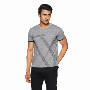 Recién llegado, camisetas para hombre, diseño personalizado de cuello redondo con logotipo, camisetas grises de algodón 100% a la venta - Product Image 1