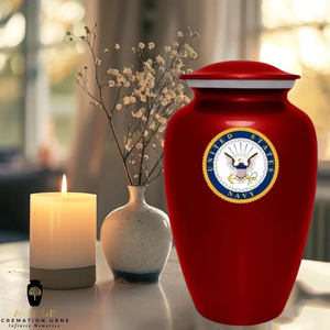 โกศเคลือบสีแดงที่ระลึกถึงอลูมิเนียมหรูหราพร้อมการเคลือบเมนาขนาดใหญ่ (220 Cu ใน) และตัวเลือกของที่ระลึก (3 Cu ใน) - Product Image 6