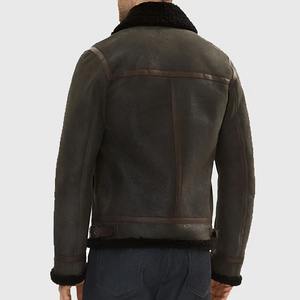 Blouson Bomber Hiver Homme le Plus Populaire, en Peau de Mouton, Imperméable, Coupe-Vent, Entièrement Personnalisable, Marron B-6, Style Urbain Tendance - Product Image 2