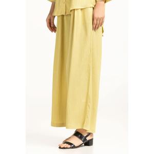 Pantalon large en crêpe mélangé respirant pour femme, taille basse, effet cuir, disponible en plusieurs coloris, tailles XS S M XL 3XL - Product Image 3