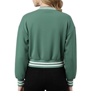 Chaqueta Varsity Corta Transpirable de Moda Urbana Personalizada, Venta Caliente, Alta Calidad, Fabricada en Fábrica, Talla Grande, Venta al Por Mayor - Product Image 6