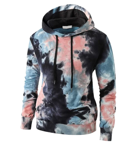 Sudaderas con Capucha Tie Dye Casuales y Elegantes para Hombre, Diseño Personalizado de Alta Calidad, Bolsillo, Ecológicas, de Secado Rápido, Corte Regular, Venta al Por Mayor OEM - Product Image 1