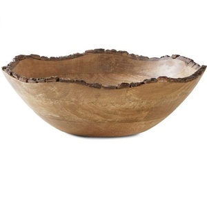 Bois de manguier fait à la main personnalisé avec bol de stockage de fruits d'arbre à l'intérieur bol décoratif de table de pique-nique plat de service de bonbons de mariage - Product Image 6
