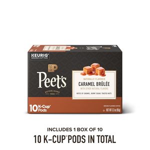 Peet's Coffee, Flavored Light Roast Keurig K-Cup Pods, Arabica Coffee, Natural Flavors - Caramel Brulee 10 Count - Product Image 4
