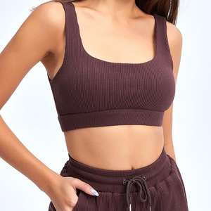 Nouveau design, vente en gros, ensemble de yoga 2 pièces respirant sans manches de haute qualité avec cordon de serrage, grande taille pour femmes - Product Image 2