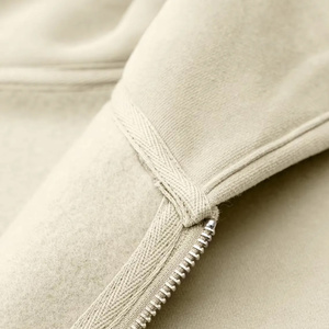 100% Cotton Fleece Heavyweight Zip Hoodie High Quality French Terry Oversized Drop Shoulder Cropped Custom Zip up Hoodie - Product Image 6