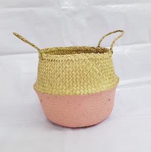 High quality colorful <b>baskets</b> new design <b>seagrass</b> belly <b>basket</b> for home <b>storage</b> & organization decoration from Vietnam - Product Image 6